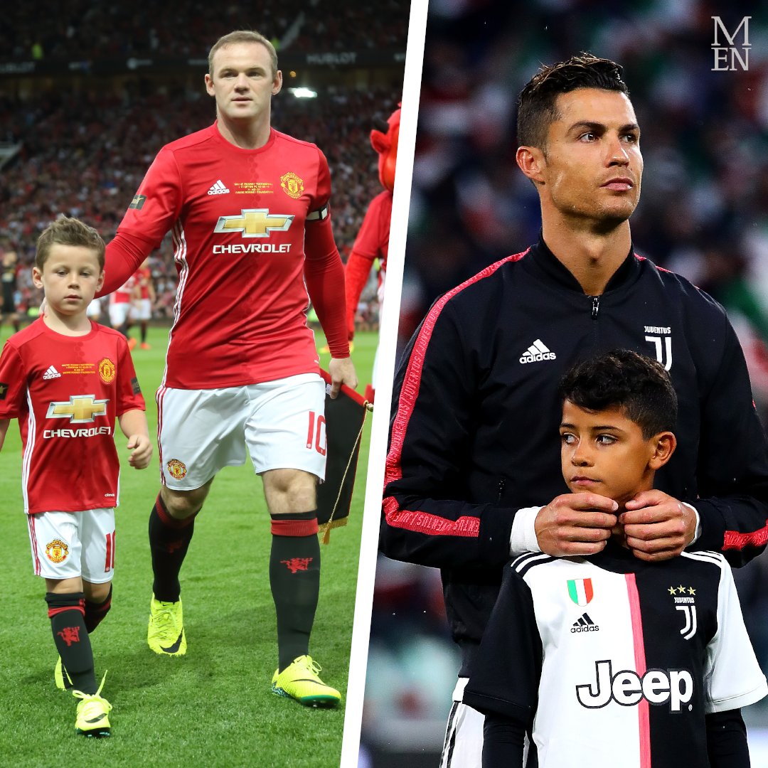 ManUtdMEN's tweet photo. Kai Rooney and Cristiano Ronaldo Jr are set to play for Manchester United's U12's together this season 🙌❤️ #MUFC https://t.co/JrfsNVosfA