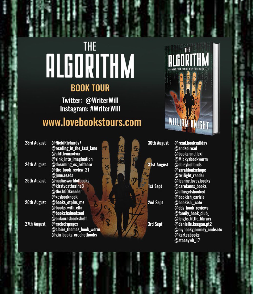 DebsBookReviews's tweet image. My stop on the book tour for The Algorithm by William Knight. See my ⭐️⭐️⭐️⭐️ review, bookstagram ➡️ bit.ly/3zGSSy3 or FB Deb’s Book Reviews ‘A man becomes obsessed with the mystic abilities of an app’ #BookTwitter #thealgorithm #williamknight #bookreviewer #booktour