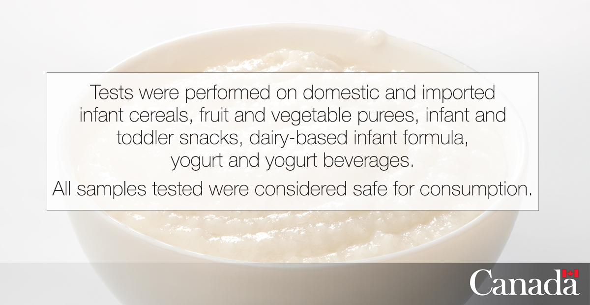 InspectionCan's tweet photo. As part of CFIA's Children's Food Project, we tested levels of chemical residues and contaminants in foods frequently consumed by infants and children. #CFIABulletin #CFIAScience https://t.co/25NIdDZSgs https://t.co/Myb4a63vUX