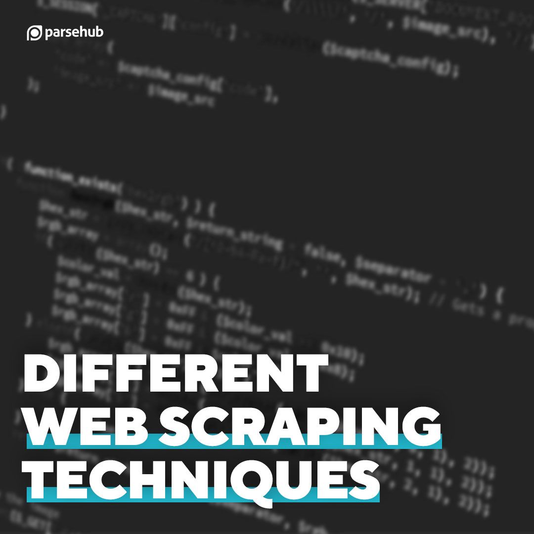 Web scraping has become more and more popular, but did you know there are different web scraping techniques? 

Learn more about some of the most popular web scraping techniques and which might be the best fit for your business here: buff.ly/38mAkas
