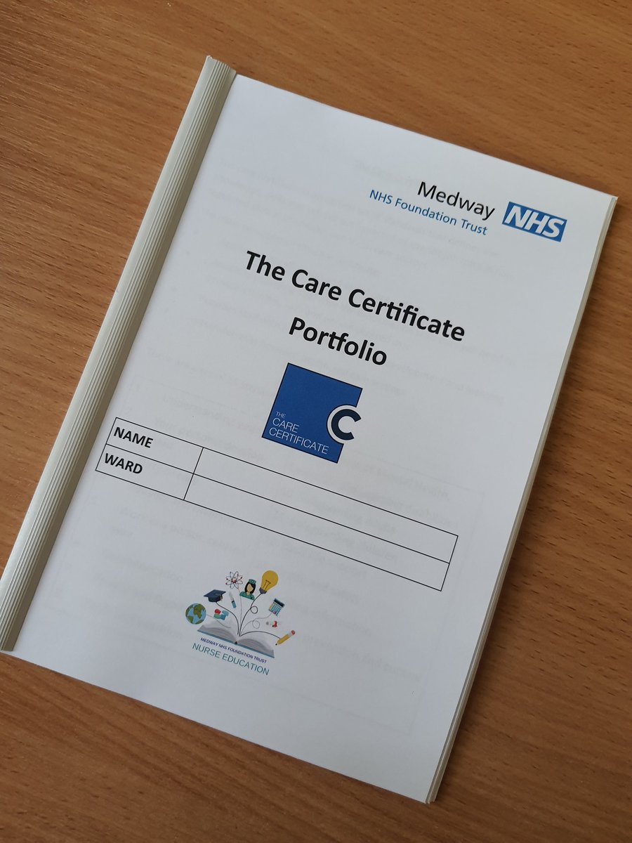 New Care Certificate Portfolio ready for our New to Care Induction next week #carecertificate #clinicalsupportworkers #buildingtheNHSworkforce