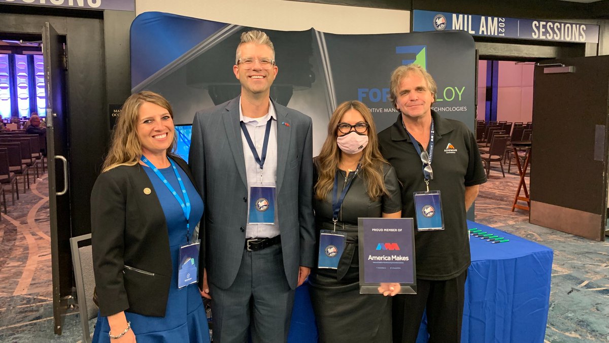Form Alloy (@formalloy) on Twitter photo We can't wait to see these friends again at #RAPIDevent in a few weeks! It will be easy to find us, right across the aisle from our friends at <a href="/AmericaMakes/">America Makes</a>! Looking forward to sharing our #ImpossibletoAMpossible story. Save: bit.ly/381wALj
<a href="/MatterHackers/">MatterHackers</a> <a href="/AddmanGroup/">ADDMAN</a> We can't wait to see these friends again at #RAPIDevent in a few weeks! It will be easy to find us, right across the aisle from our friends at <a href="/AmericaMakes/">America Makes</a>! Looking forward to sharing our #ImpossibletoAMpossible story. Save: bit.ly/381wALj
<a href="/MatterHackers/">MatterHackers</a> <a href="/AddmanGroup/">ADDMAN</a>