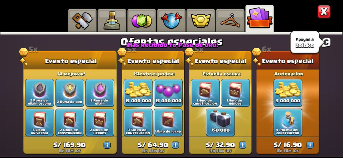 Mil gracias a todo el clan de <a href="/TicosCoc/">Ticos COC</a> por tremenda compra de equipo! 🥰 Gracias de corazón por el apoyo! Y un abrazo enorme a mi amigo <a href="/ulises00992832/">ulises</a> ✌🏽