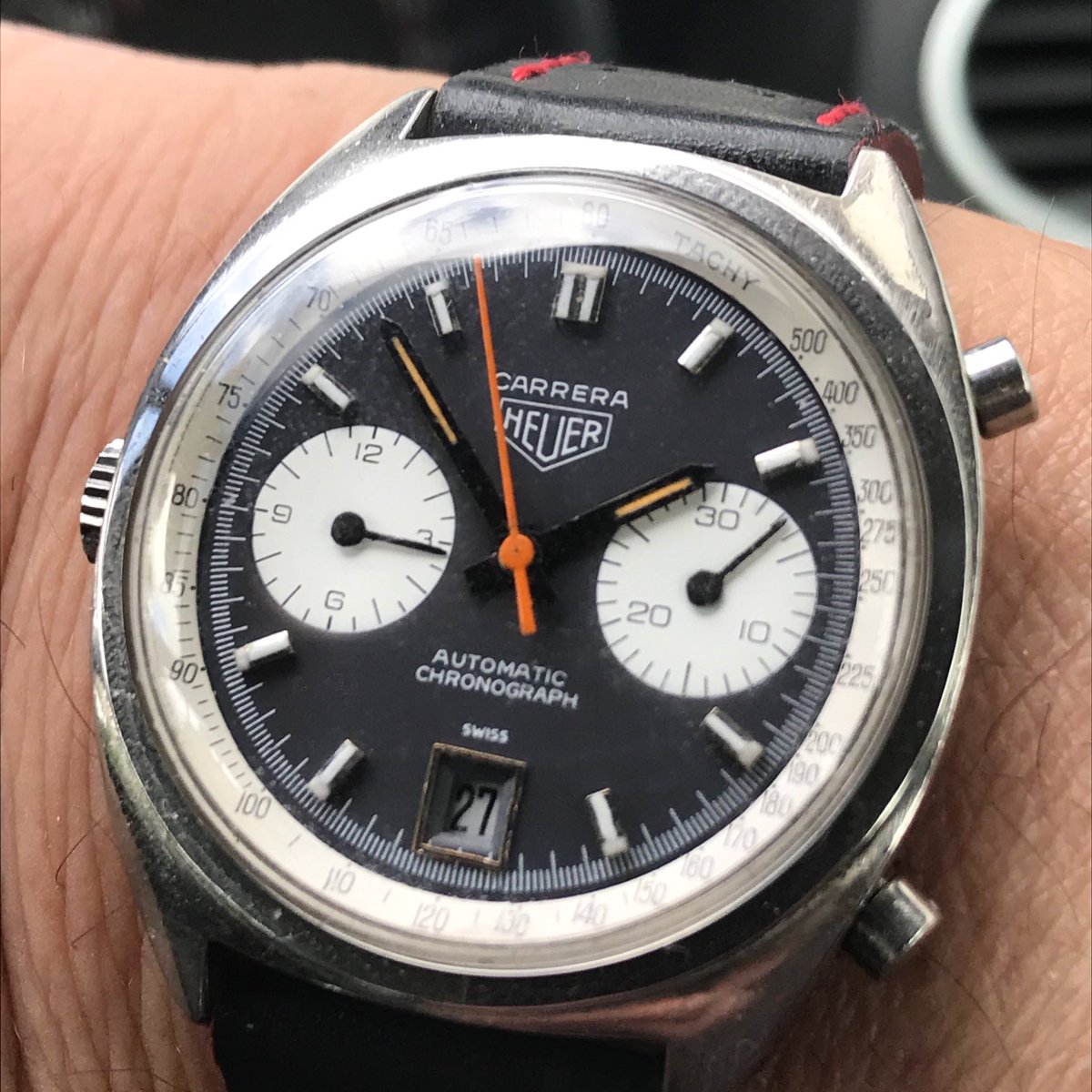 Today’s choice, a 1980s Heuer Cal.11 Carrera #throwbackthursday #heuer #1980s ⁦<a href="/TAGHeuer/">TAG Heuer</a>⁩