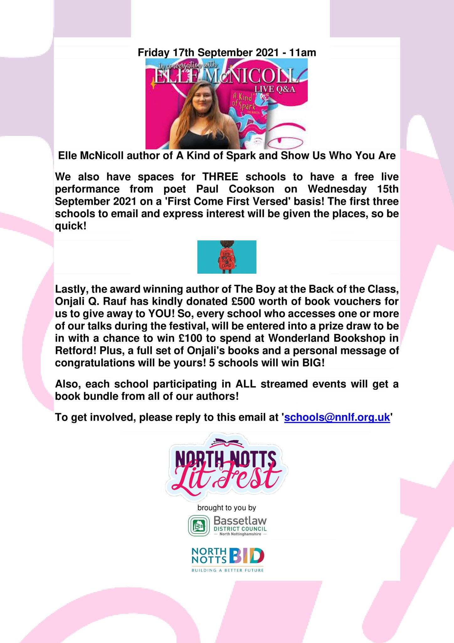 North Notts Lit Fest on Twitter "Calling all bassetlaw schools(04)