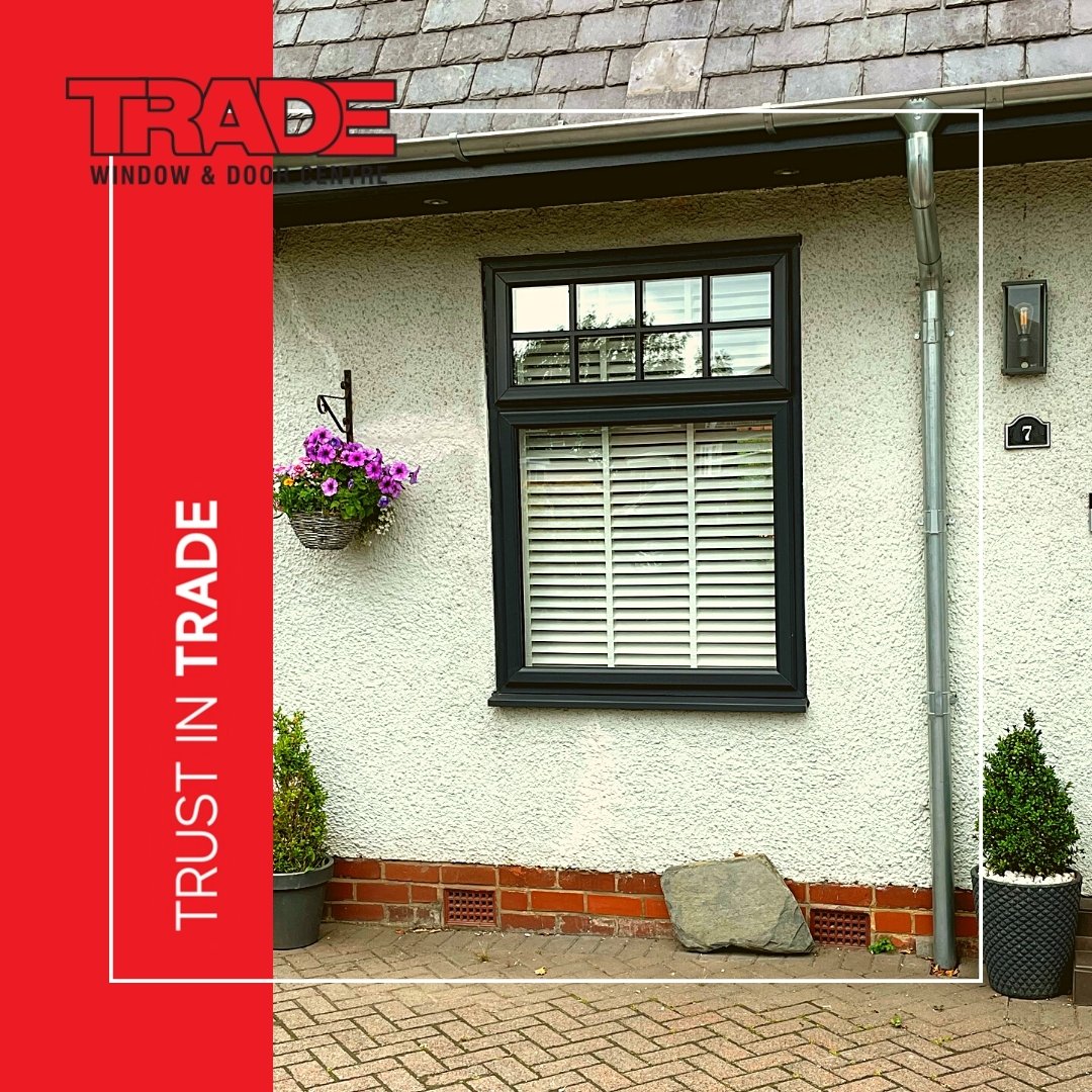 Kate had a beautiful looking home here in Carlisle before we arrived and installed these terrific new windows. 

They are anthracite grey on white casement windows, with dummy sashes to provide equal glass lines, and a face-fix astragal bar to the top lights.

Now it's perfect.