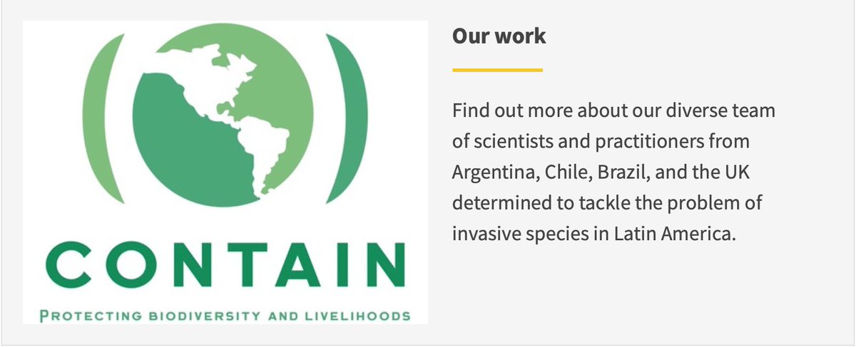 Por último invitar a #taxojueves #exóticas a verdaderos especialistas en EEI, con los que tengo la suerte de trabajar en <a href="/UkLatam/">CONTAIN LATAM-UK</a>, <a href="/lalifasola/">lali fasola</a> <a href="/Pablo_ecology/">Pablo Garcia-Diaz</a> <a href="/Martin_A_Nunez/">Martin A. Nuñez</a> <a href="/pri_powell/">Priscila Powell</a> <a href="/AnibalPauchard/">Aníbal Pauchard</a> <a href="/edoraffo/">Edoraffo</a> <a href="/BarbaraLangdonF/">Barbara Langdon</a> <a href="/JaimeMoyanoG/">Jaime Moyano</a>, et al. 

abdn.ac.uk/sbs/research/c…