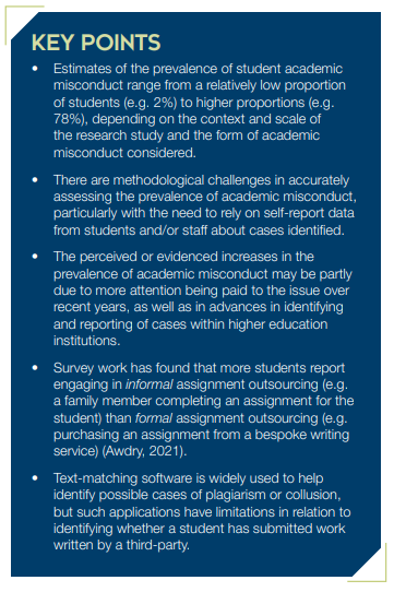 ajbtwit's tweet image. I&apos;m delighted to say that @LTA_HWU have just published three new guides on academic integrity in higher education by @drericamorris . They provide concise summaries of the literature on three specific topics:

1. The extent of student academic misconduct lta.hw.ac.uk/wp-content/upl…