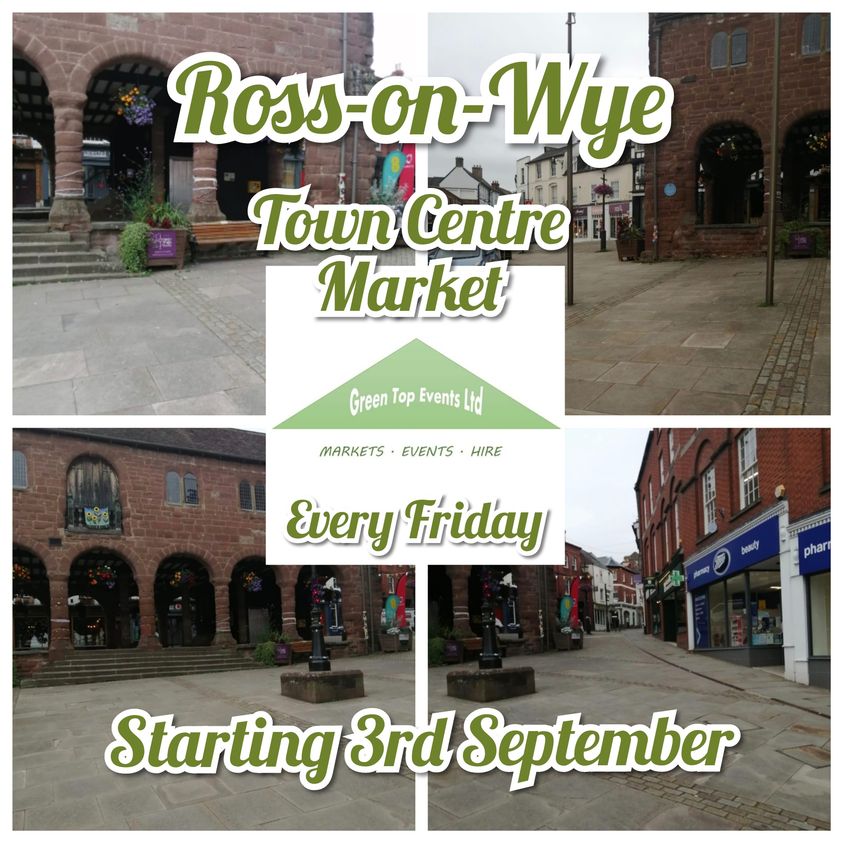 NEW weekly market starting tomorrow and every Friday in September at Ross Town Centre. The usual Thursdays and Saturday markets will also continue. <a href="/YourHereford1/">Your Herefordshire</a> <a href="/RossGazette/">The Ross Gazette</a> <a href="/VisitRossOnWye/">Ross-On-Wye</a>