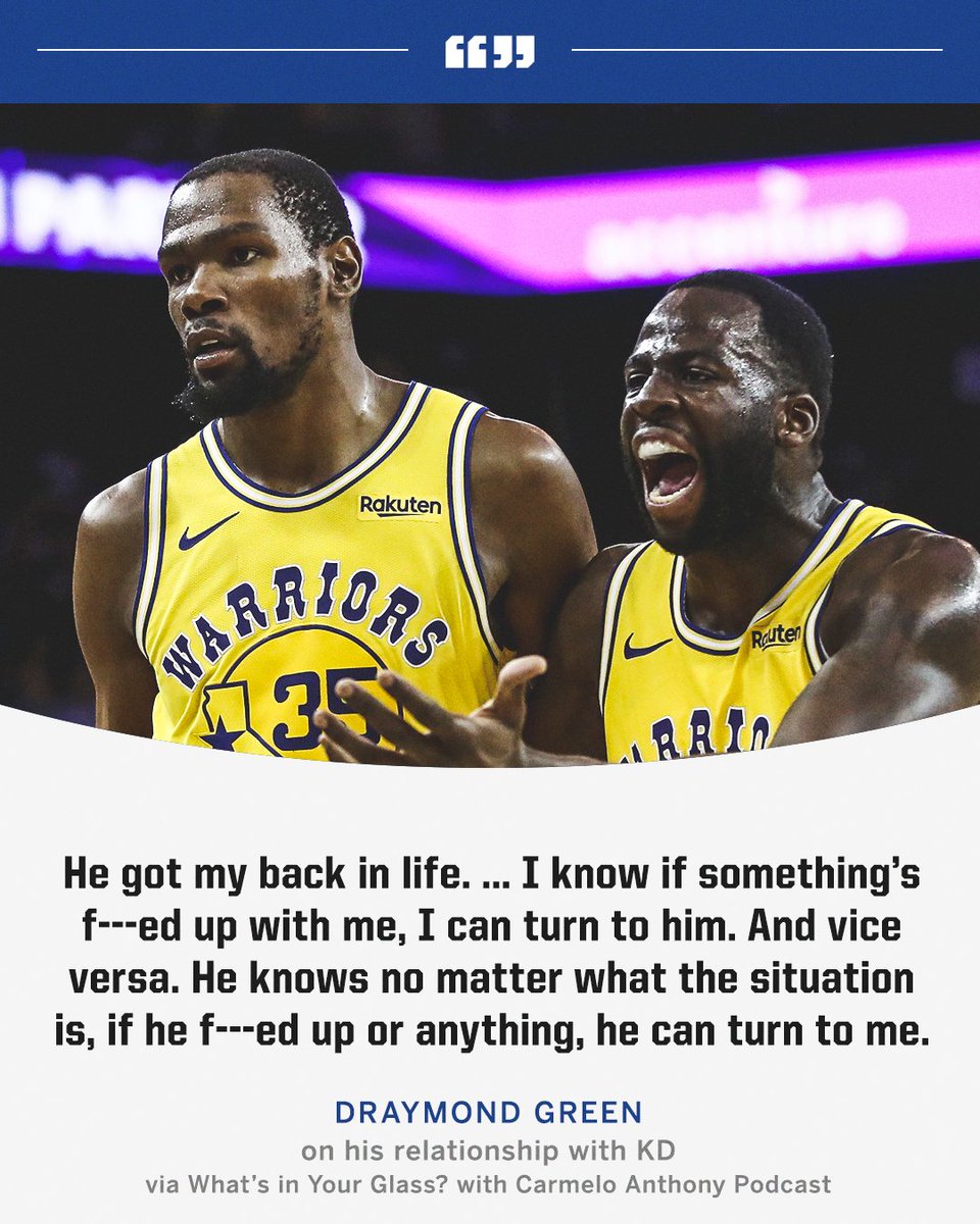 Draymond says KD is his brother for life 🤝