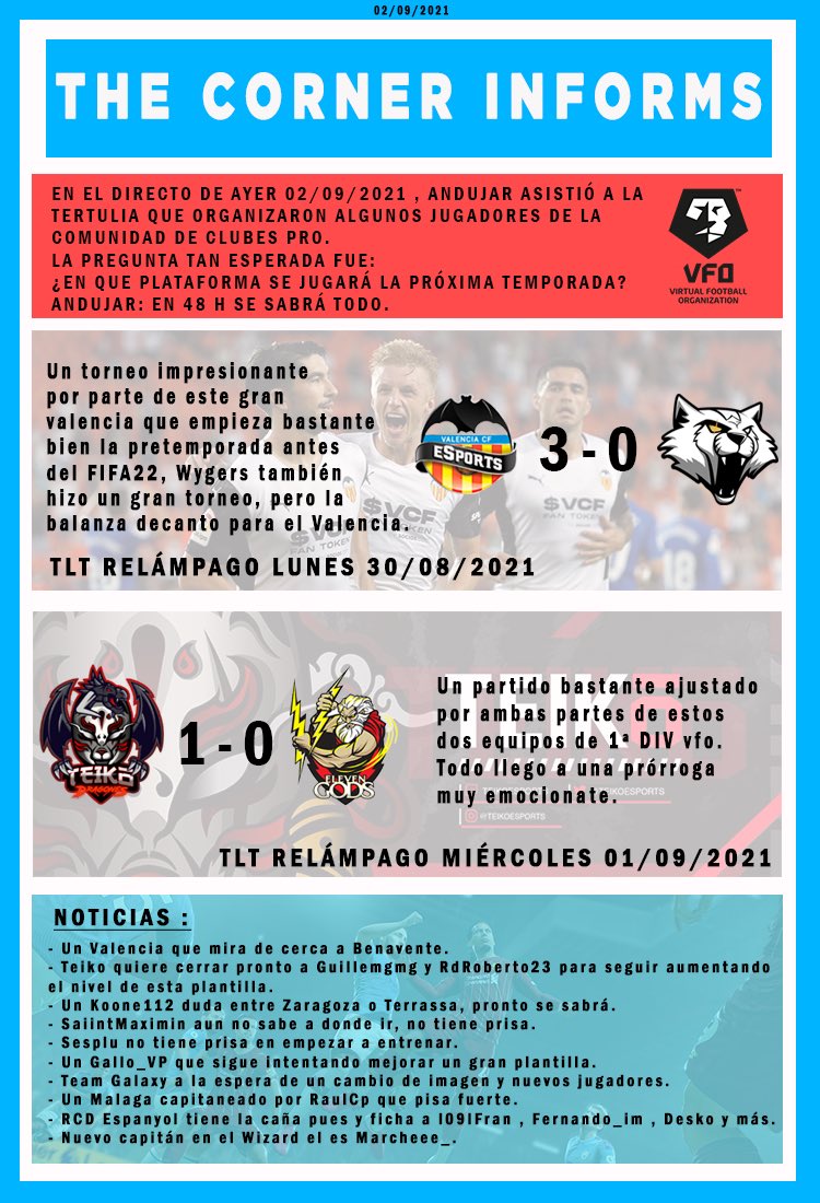 TCInforms_CP's tweet image. #PERIÓDICO 📰 | @TCInforms_CP 

- Como ya dije ayer, pronto traería algo nuevo. Esperó que os guste tanto como a mí, aún no es algo definitivo. Se irá actualizando y mejorando con el tiempo.

*02/09/2021*🗞