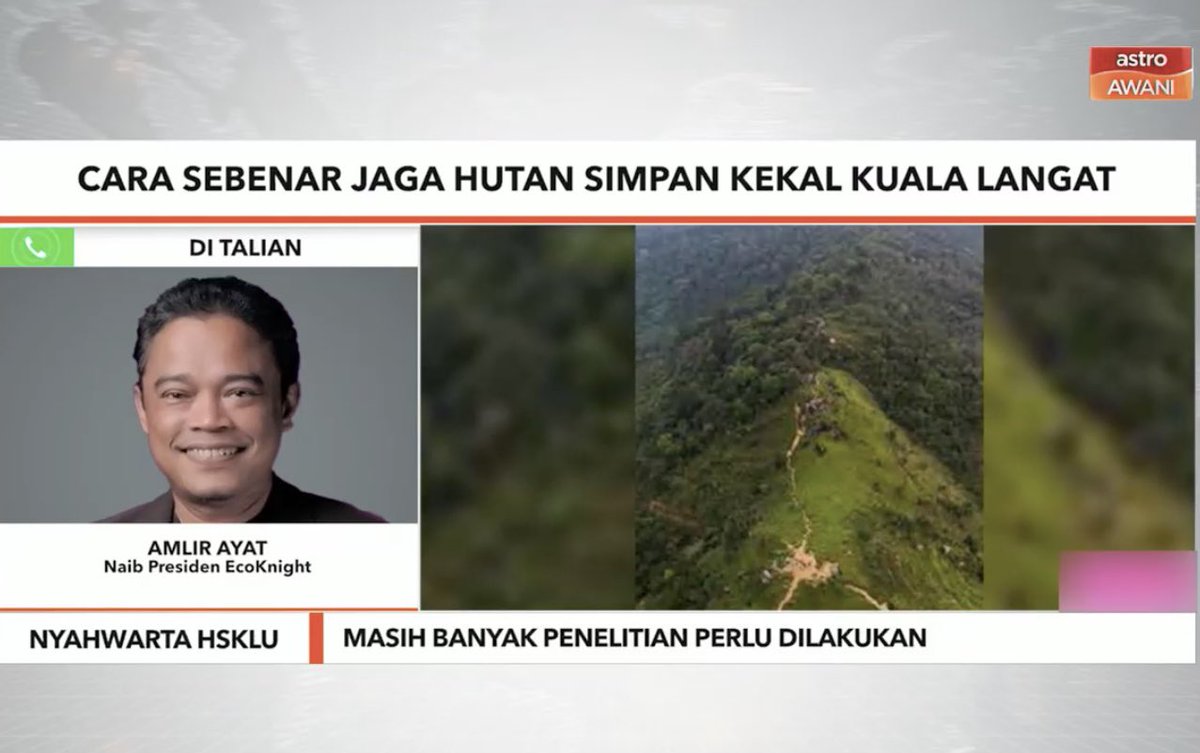 “HSKLU merupakan kawasan paya gambut yang penting utk kestabilan iklim,” jelas Amlir, Naib Presiden EcoKnights #HutanPergiMana

Apakah ia satu keperluan utk pembangunan sehingga menganggu kawasan hutan yg penting kpd ekosistem alam &amp; penduduk setempat? Temu bual penuh di bio 🔗