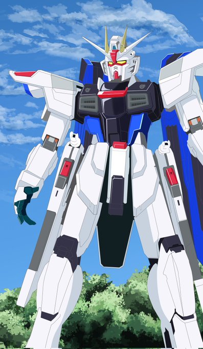 フリーダムだけの差分を。ちゃんとガンダム描いたのは初めてでした。(ガンプラをイラスト風に塗装するのはたまにするのですが…笑) もっと質感とか出せるようにメカ物も練習していきたいなと思います! 