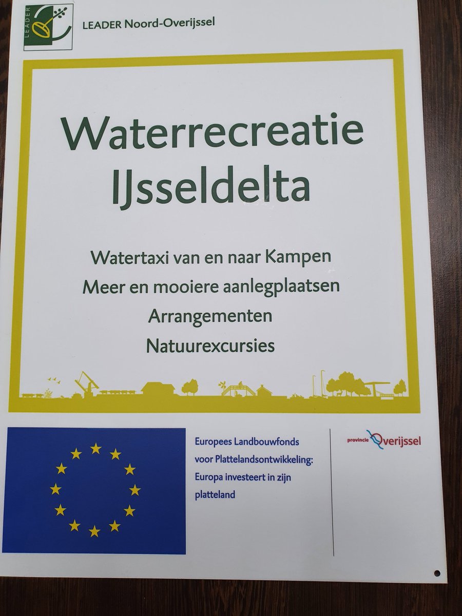 We zijn gestart! De kick-off van de uitvoering leaderproject Waterrecreatie IJsseldelta. Alle partijen presenteerden hun plannen met na afloop een kijkje bij watersportvereniging Kampen-IJsselmuiden. #minicamping @gcijsseldelta <a href="/DeBuitenhaven/">Voorzitter Buitenhaven</a> <a href="/erf_bruins/">ERF-1</a> <a href="/destadserven/">de stadserven</a> <a href="/gemKampen/">Gemeente Kampen</a>