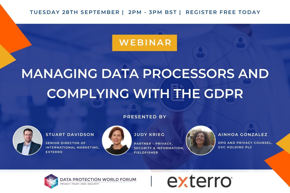 PrivSecEvents's tweet image. New webinar announced: 'Managing #DataProcessors and Complying with the #GDPR', Tuesday 28th September, 2pm BST (+ on-demand)
Know your data processors, and learn how technologies can help to establish compliance and mitigate risk.
Register for free: bit.ly/3ledDg8