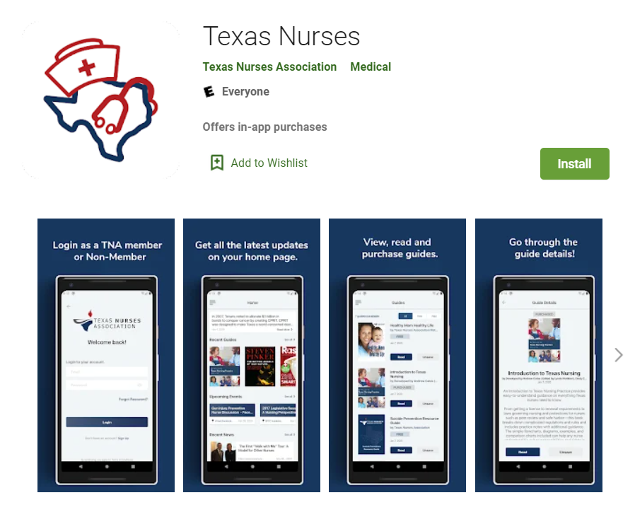 TexasNursesAssn's tweet photo. The Texas Nurses app is an app built with Texas nurses in mind. With on-the-go resources, news and practice materials, the app is here for you! #TexasNurses: What do you need in a nursing app?
https://t.co/HkC7v37Hvl https://t.co/uixvGhXNrx