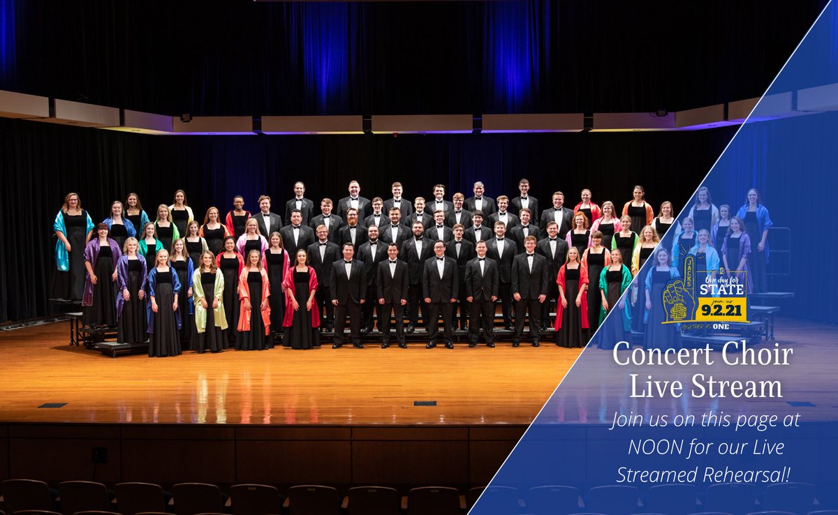 Happy #OneDayforSTATE! Join us for rehearsal today on our Facebook Live starting at Noon! 

Want to know how to donate to choirs? Visit spsr.me/9qp9/ to donate and learn more about #OneDayforSTATE