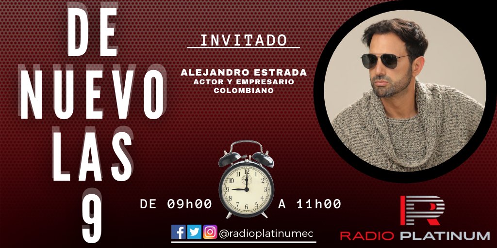 #DeNuevoLas9 | <a href="/Alejoestrada/">ALEJANDRO ESTRADA®</a>, #actor y #empresario colombiano, con quien tuvimos un contacto telefónico y nos comentó sobre su trayectoria profesional.
.
Para mayor información:
instagram.com/alejoestrada/