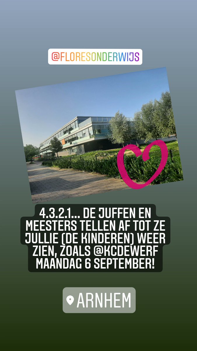 Nog ff vakantie. Maandag 6 september starten we weer!
#BackToSchool #zomervakantiebijnavoorbij