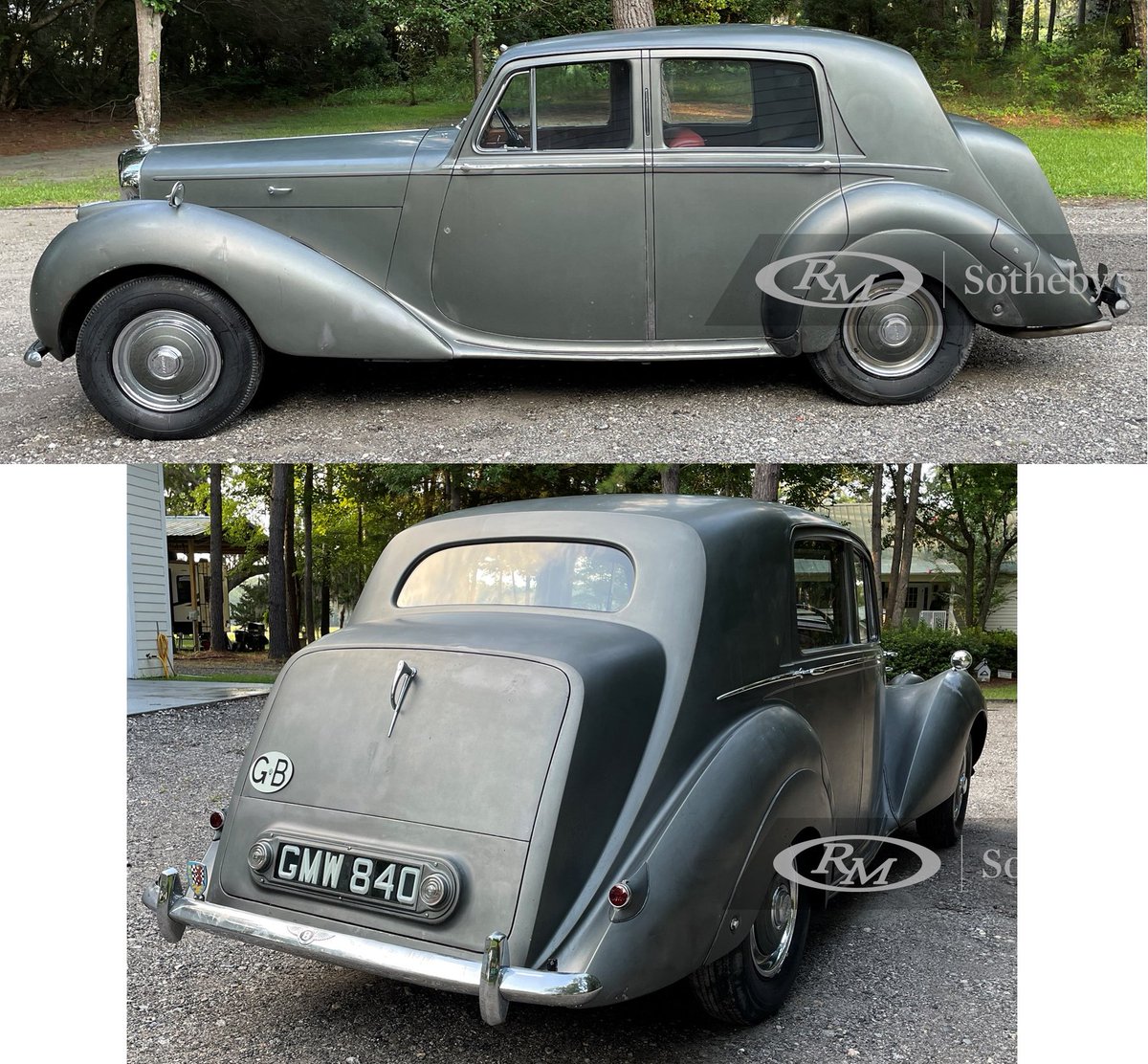 UltimativCars's tweet photo. #AuburnFall2021
The #Bentley #MkVI #StandardSteel #Sports #Saloon (1946-52) was made in 4,000 (46-51) & 2,202 (51/52).
This exact 1950-unit was used as #template for an 1:18-model; preserved & never restored, this original in Silver Grey is est. at US$15-20k (12.650-16.900 €). https://t.co/cAXu1PZv4j