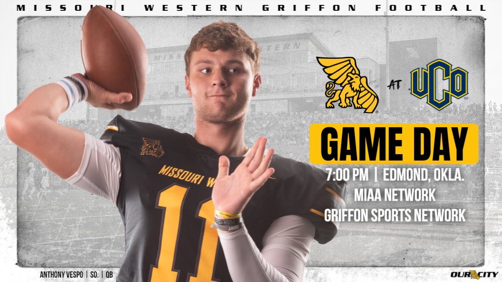 MWSUGriffons's tweet photo. 🏈 It's finally here . . . . .

GAME DAY for @MWSU_Football!

🆚 Central Oklahoma
📍 Edmond, Okla.
⌚️ 7:00 PM
📻 KFEQ 680 AM | 95.3 FM
📱https://t.co/LhvLGgn1KJ
📺 https://t.co/ObDoRX477s
📊 https://t.co/eSArxyrif5 https://t.co/VuW5YI2QP0