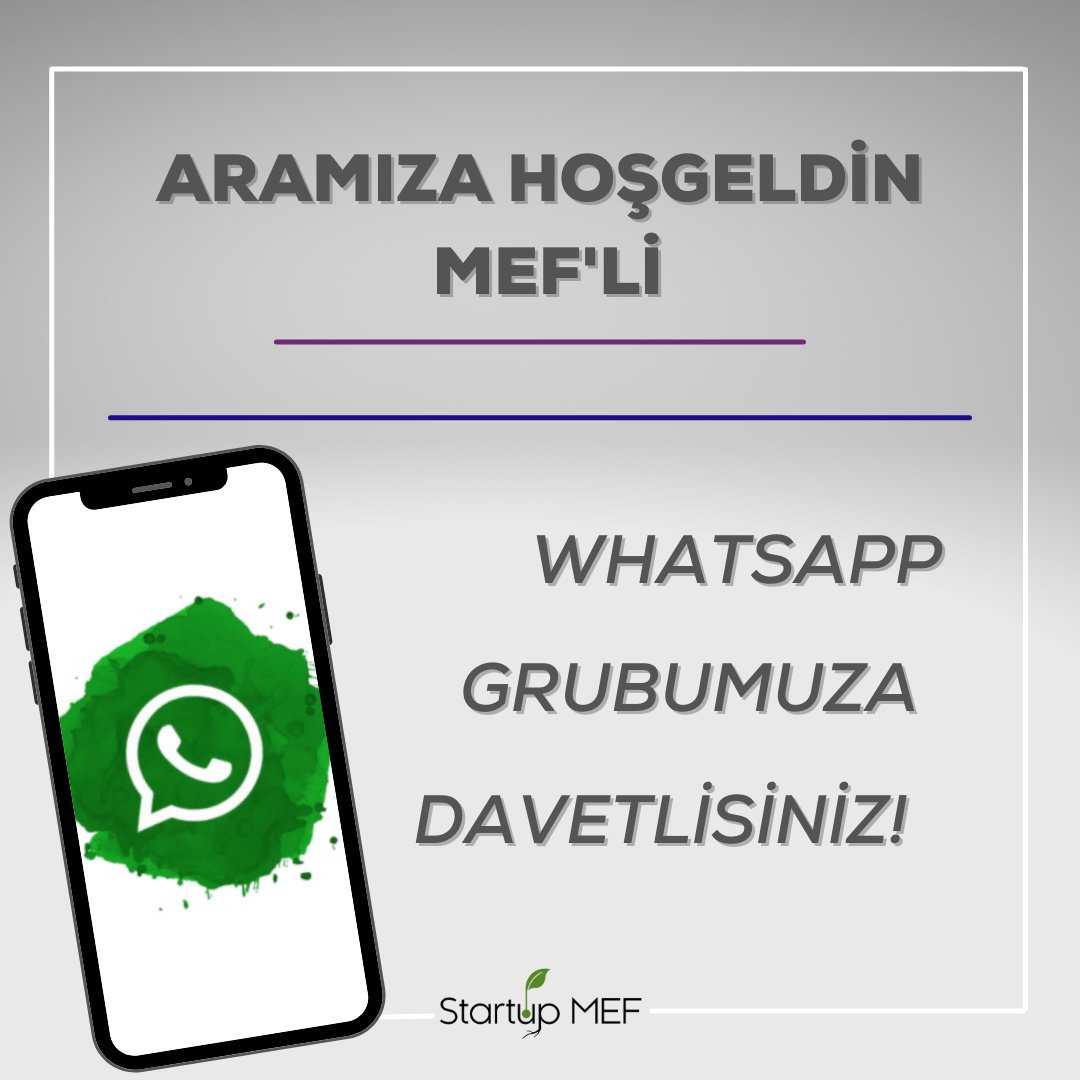startupmefcom's tweet photo. MEF Üniversitesi'ne Hoş Geldin!🤩

Üniversite yıllarını en güzel şekilde geçirmek, okula daha iyi adapte olabilmek ve kulübümüzü yakından tanımak için sizi WhatsApp grubumuza davet ediyoruz!🚀

📌 Whatsapp grubumuza profilimizdeki link üzerinden katılabilirsiniz! https://t.co/dCUe0HO435