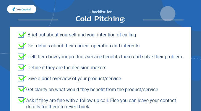 datacaptive's tweet photo. Cold calling is no easier with increasing competition and busier life. It would be best if you were consistent and did smart work to get new opportunities.
We have created a must-have checklist that makes your #coldpitching process easier for effective results.
#business #b2b https://t.co/caGZIKcHJB
