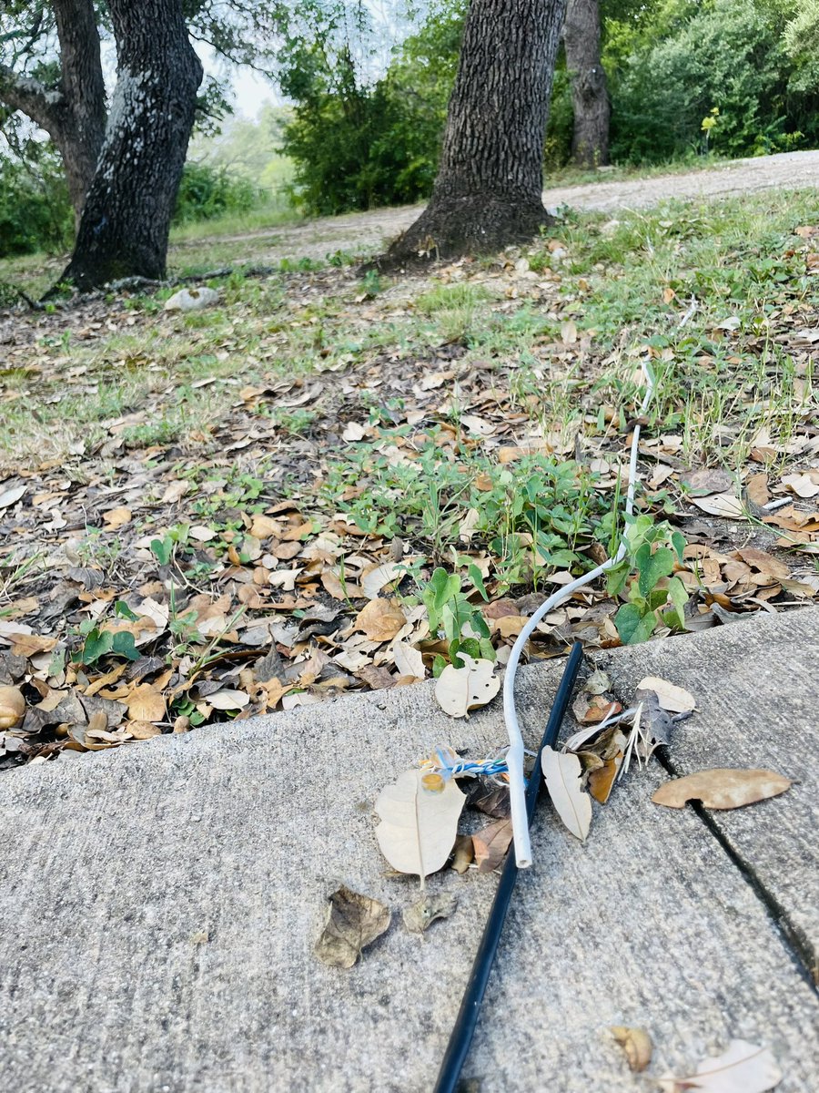 When <a href="/ATT/">AT&T</a> leaves a cable like this across hundreds of yards of other peoples property and driveways (!) it’s enough to make you #GiveUpOnATandT