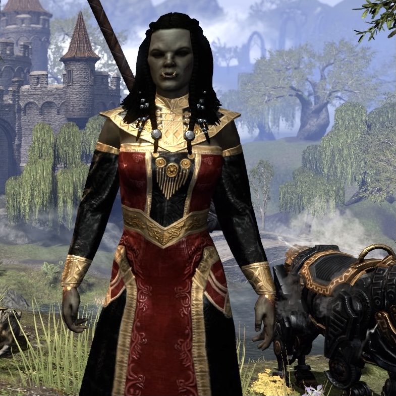 This is Ghorza gra-Bagol. While the Orc Wise Woman Vestment doesn’t relate to her story, this outfit helps showcase my absolute love for this character ❤️ #eso #esofam