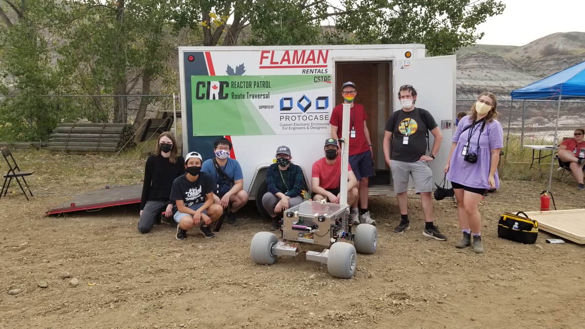RoyalTyrrell's tweet photo. @lanibreton @spaceualberta @USherbrooke Although we didn't get great footage of @spaceualberta team's rover, we did enjoy watching their progress! https://t.co/JcGSYclF58
