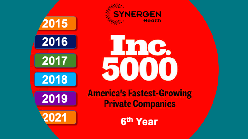 Team <a href="/SYNERGENHealth/">SYNERGEN Health</a> is excited to be named to Inc. 5000, List of America’s Fastest Growing Companies for a Sixth Year!

10 years of driving Innovative solutions for Revenue Cycle Transformation

#revenuecyclemanagement