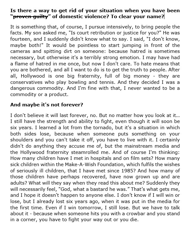 Johnny Depp about his fight for the truth