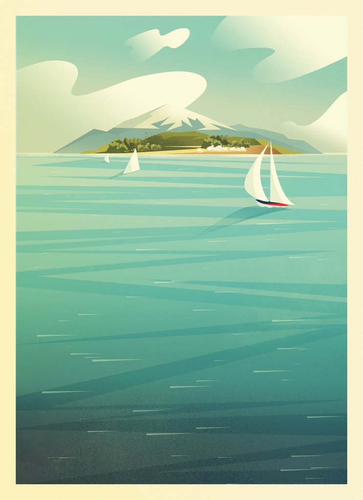 The calm after the storm up here in the tri-state area - hope everyone fared well from #HurricaneIda! Stay safe everyone. <a href="/studioposti/">Pietari Posti</a> theispot.com/pposti

<a href="/debutart/">début art</a> #art #illustration #artistsontwitter #water #ocean