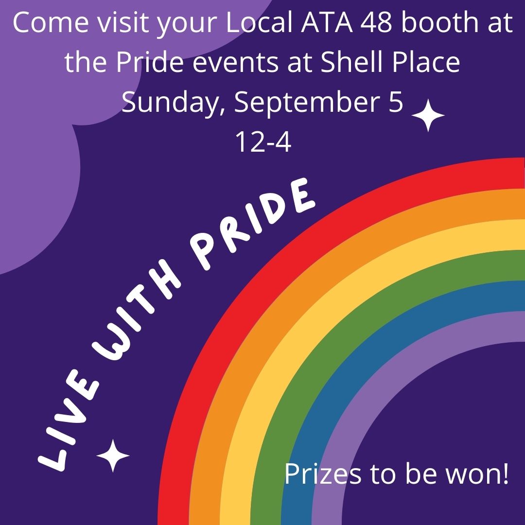ATALocal48's tweet photo. Come say hello and take part in the wonderful Pride events happening at Shell Place this weekend! #prideymm @ATA48DEHR https://t.co/GHrOXCorXw