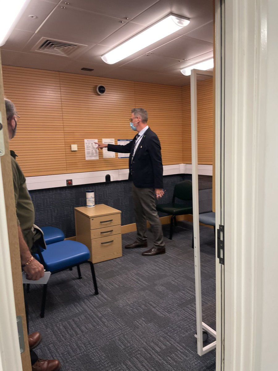 WestMerciaPCC's tweet photo. PCC @JohnPaulCampion visited Hereford custody suite as part of the Independent Custody Visitor Scheme.

This scheme is funded by the PCC and ensures all people being  detained are being properly looked after.

Find out more at https://t.co/dzZC7ILvv1

#pcc #westmercia #community https://t.co/qfZ19MNreb