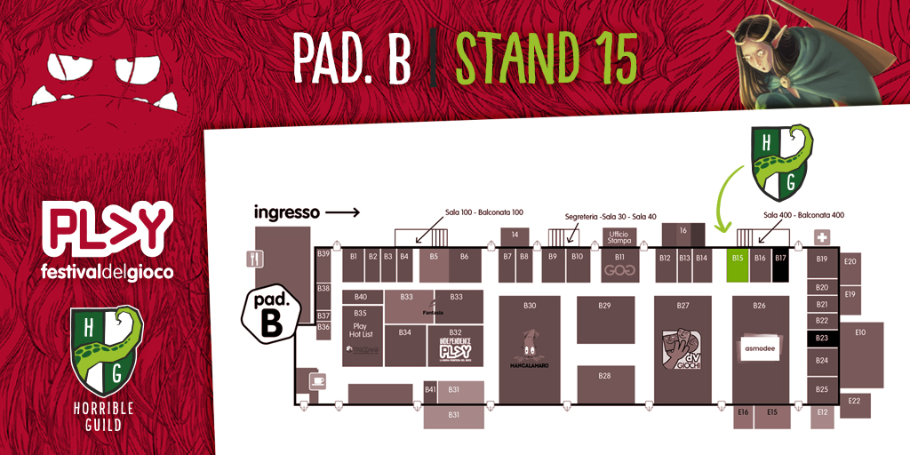 horribleguild's tweet image. 🇮🇹 Finalmente si parte! Da oggi fino a domenica siamo a @PLAYmodena! Passate a trovarci allo stand B15, provate i nostri giochi e scoprite in anteprima mondiale One More Quest, il nostro primo gioco di ruolo! ⚔️🎲
Play Horrible at PLAY! 🐙
#modenaplay #horribleguild #boardgames