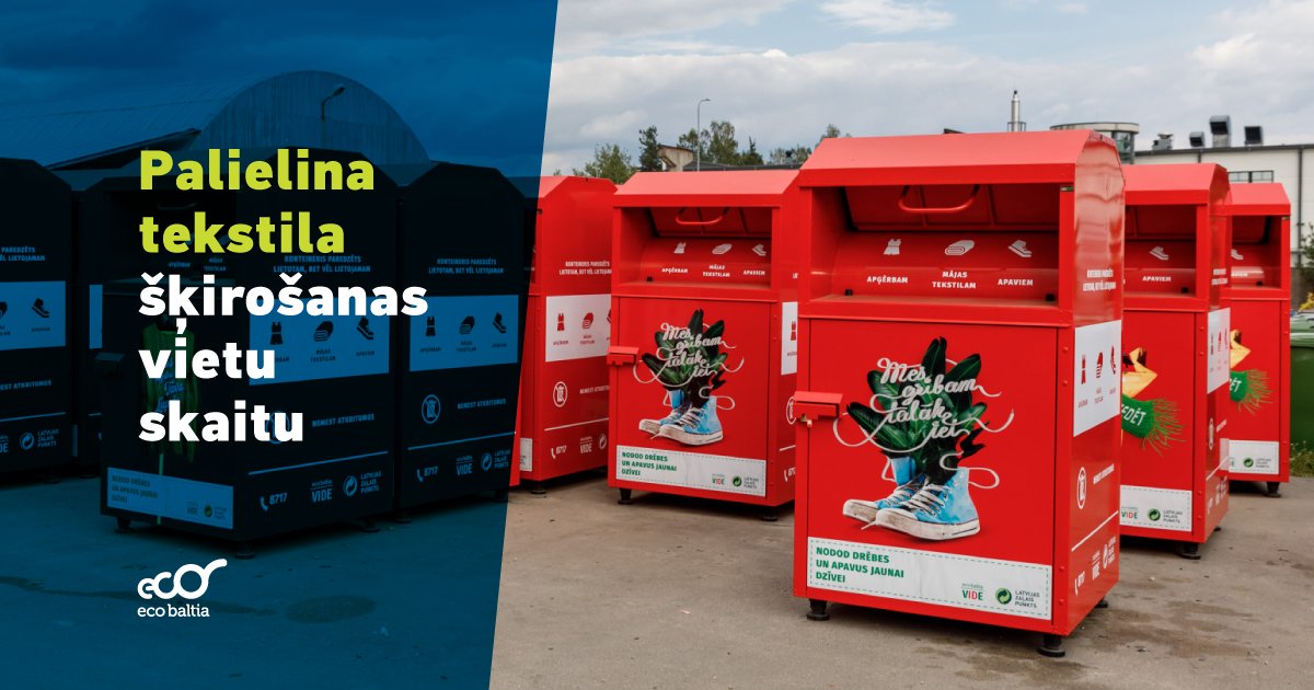 No septembra savu lieko apģērbu vari šķirot jau 118 vietās Latvijā! ♻️
Konteineri tiks izvietoti plašākā Latvijas mērogā – Rīgā, Liepājā, Carnikavā, Ādažos, Salaspilī, Jelgavā, Daugavpilī, Saldū, Bauskā un citos reģionos.
Vairāk info meklē šeit 👉🏻bit.ly/3jiXFAb