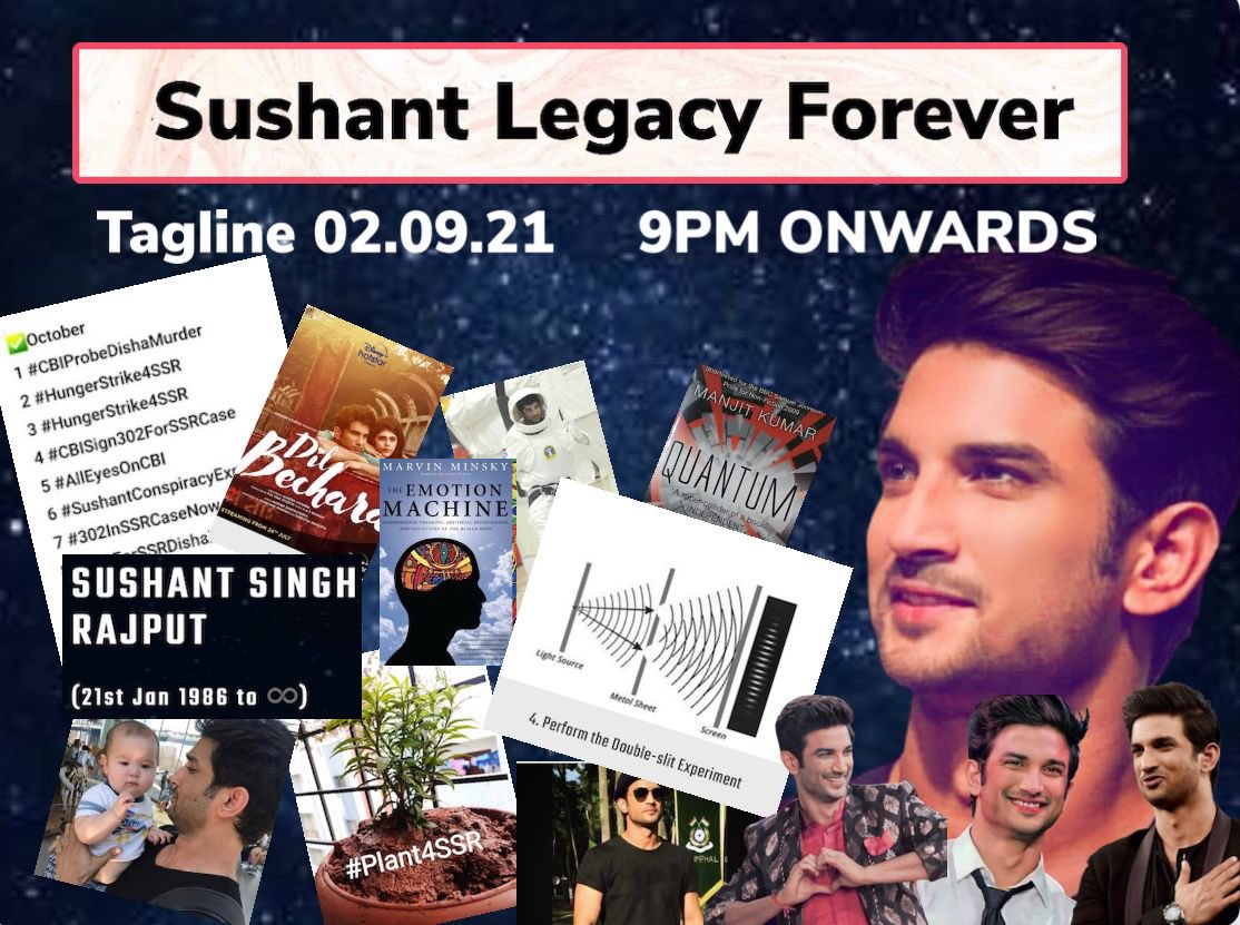 Night Tagline - Sushant Legacy Forever   Also we stand with #SidharthShukIa family in their loss