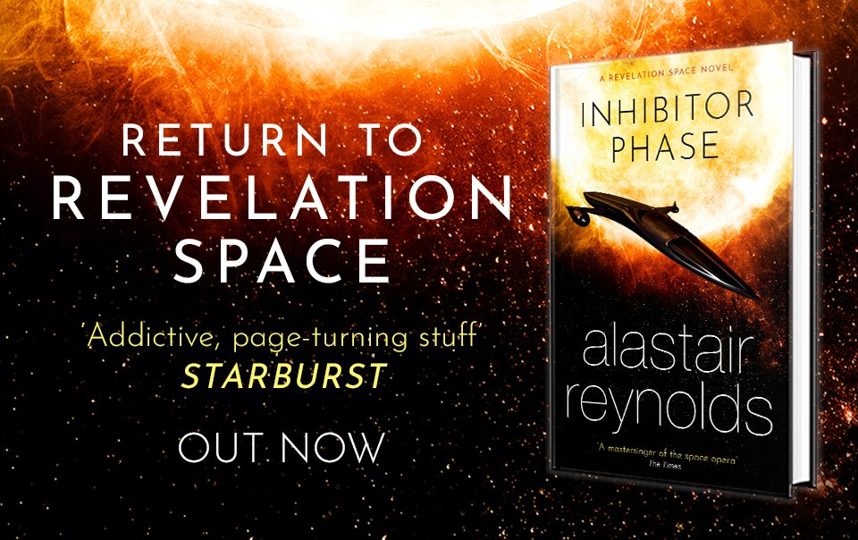 SciFiNow's tweet photo. The explosive new #RevelationSpace novel from Alastair Reynolds is OUT NOW!
#InhibitorPhase
@gollancz
https://t.co/xt5lRchy2N https://t.co/P54Ymq1OB7
