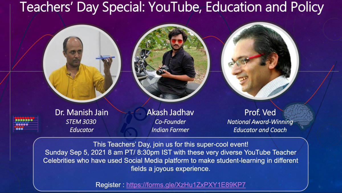 As India leapfrogs into the world of social media, what is the impact on youth? Learn from the very masters of education and social media in a discussion on the changing paradigm. forms.gle/XzHu1ZxPXY1E89… @iitgn @vedprof @indianfarmer_ @VigyanPrasar @IndiaScienceTV @vibha_india