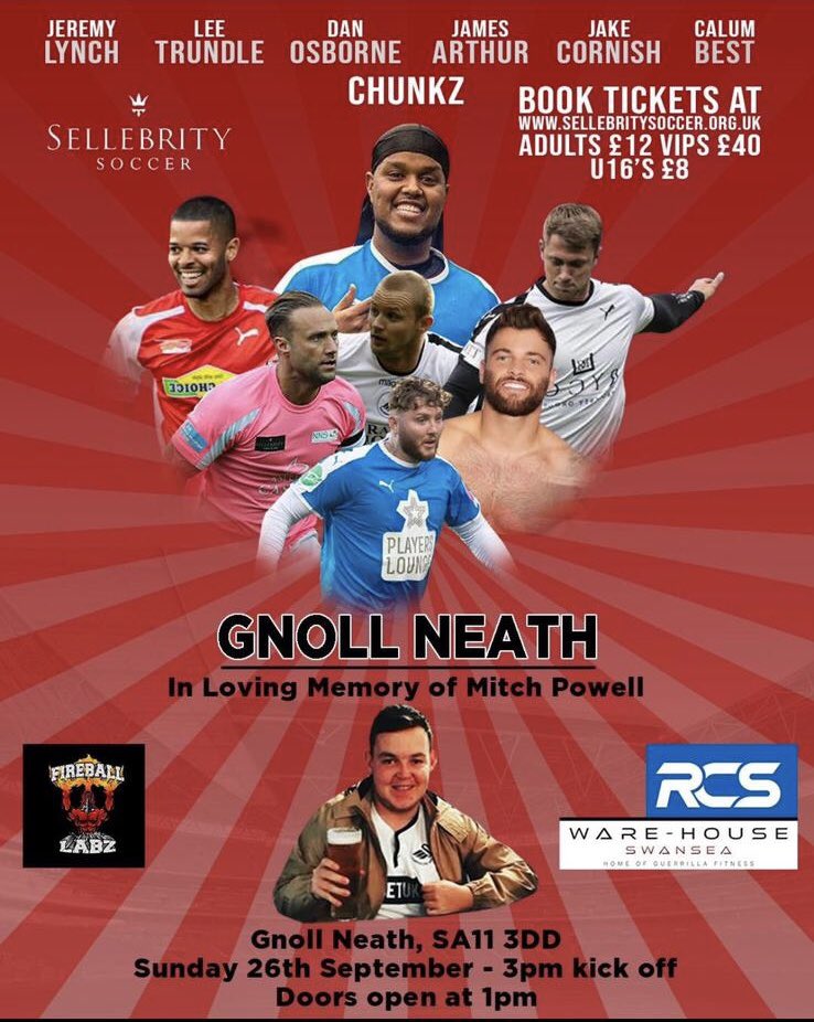 It’s live 🙌🏼🙌🏼 tickets for the celeb football match for <a href="/LittleMitch94/">Mitchell Powell</a>  are on sale, can’t wait to have a great day for the legend that is Mitch, eventbrite.co.uk/e/169477655229