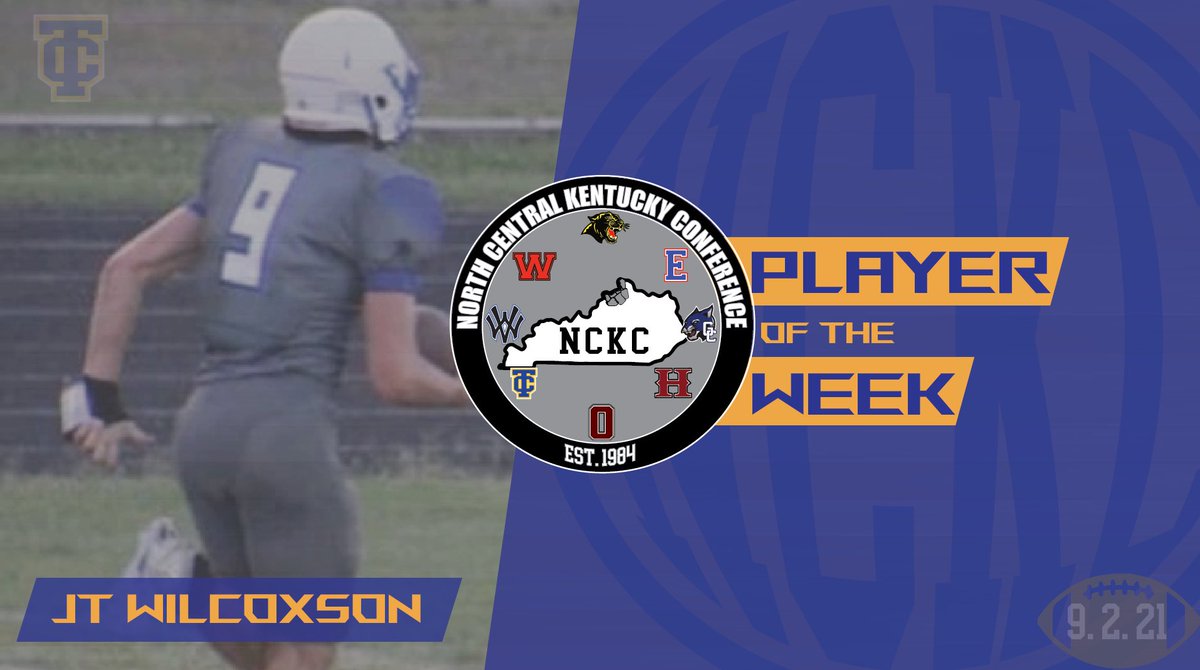 NCKC 🏈 Player of the Week

Congrats to JT Wilcoxson of Trimble County

7 Carries
130 Rushing Yards
1 TD
10 Tackles
1 TFL
1 Sack
60 Yard Fumble Recovery for TD

#NCKCpotw