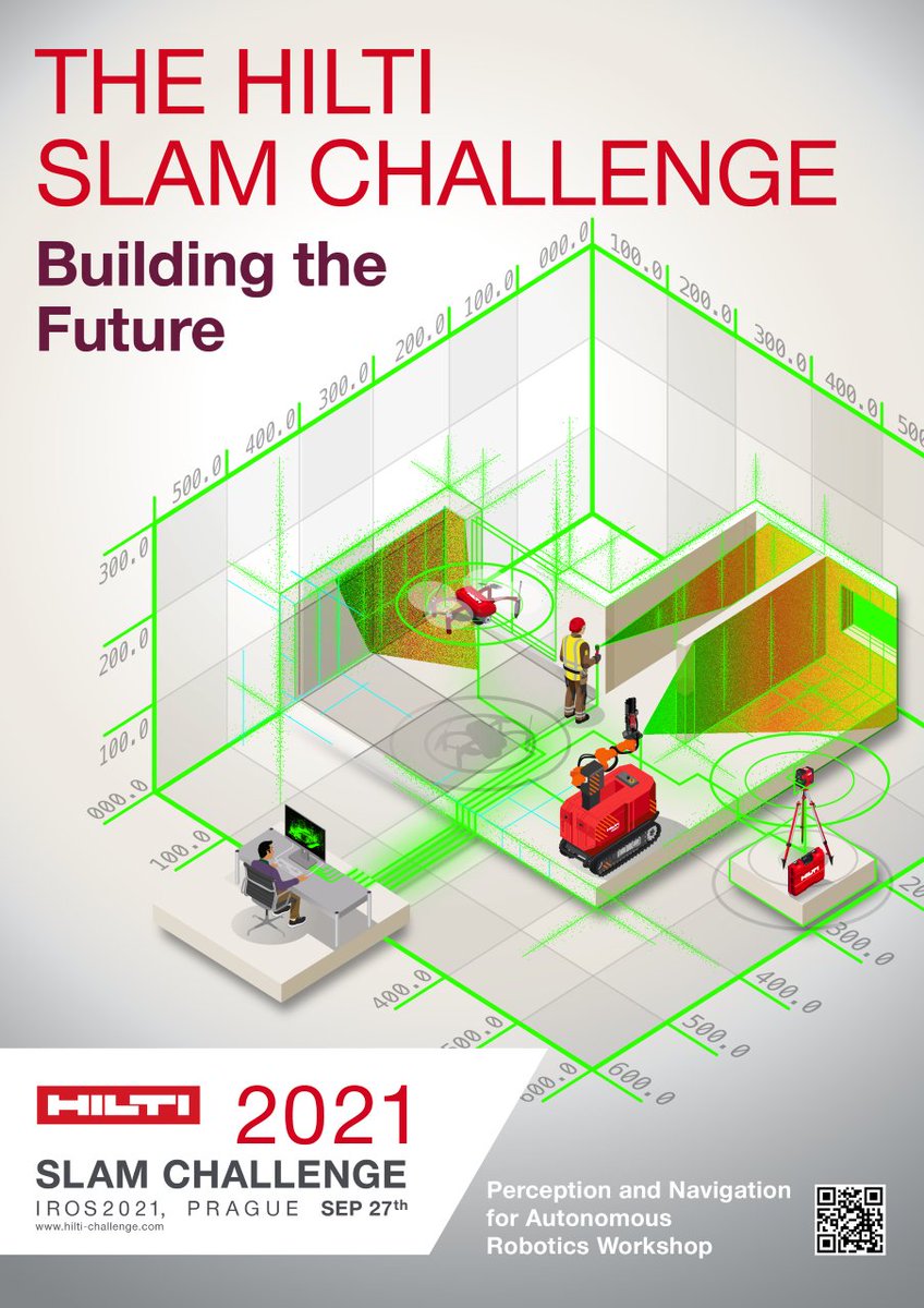 Together with #HILTI, I am co-organizing the #IROS2021 HILTI #SLAM Challenge! Win up to $10,000 prize money and a keynote IROS workshop invitation! Instructions: hilti-challenge.com 
w/ <a href="/MichaelHelmber1/">Michael Helmberger</a>