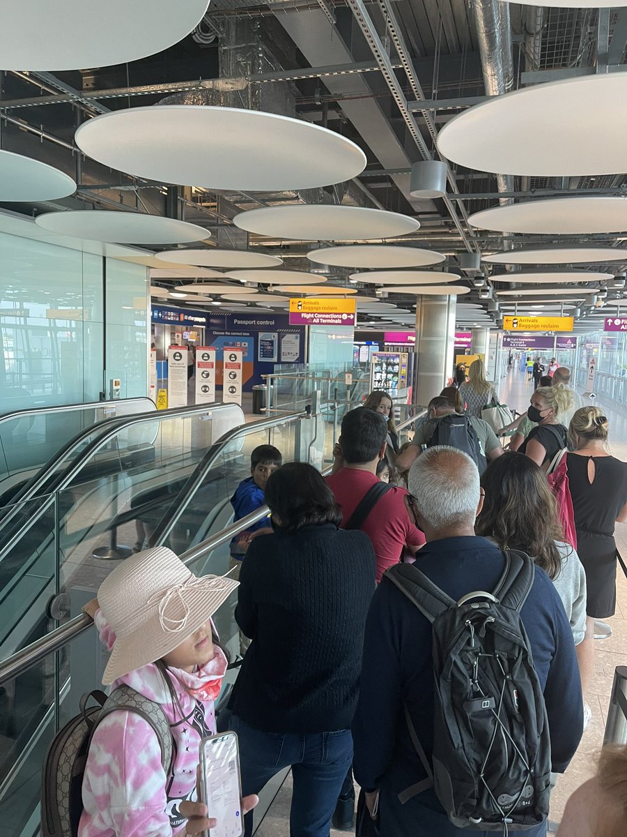Queues <a href="/HeathrowAirport/">Heathrow Airport</a> <a href="/British_Airways/">British Airways</a> terminal 5 not even in the passport control area, real smooth operation you have here #epicfail