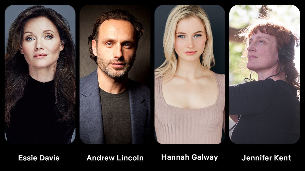 NEW NEWS! #EssieDavis (#TheBabadook), #AndrewLincoln (#TheWalkingDead #PenguinBloom) and #HannahGalway (#SexLife) star in an episode
written (based on an original story by #GuillermodelToro) and directed #JenniferKent (#TheBabadook); #TheNightingale)!!! ♥️