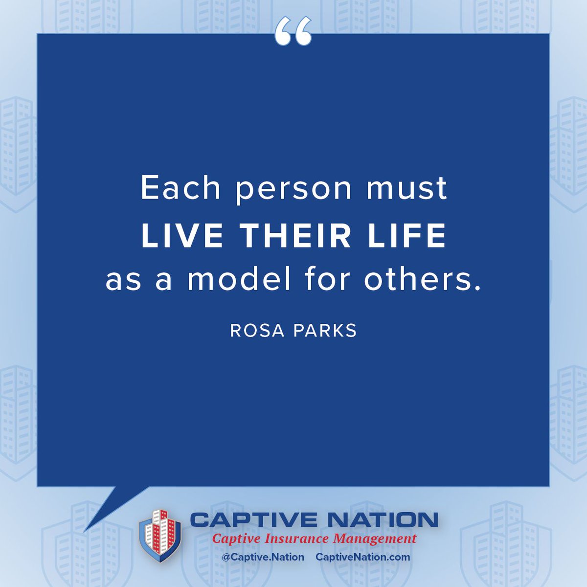 CaptiveNation's tweet photo. "Each person must live their life as a model for others." -Rosa Parks https://t.co/4khy8cGZyf