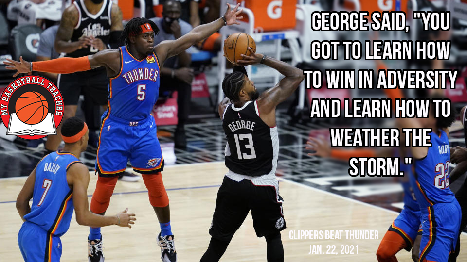 MyBballTeacher's tweet photo. Paul George is My Basketball Teacher. #LosAngeles #Clippers #Adversity #MyBasketballTeacher #PostGameQuotes #DailyMotivation #PostGame #PostGameQuotes #Hoops #Bball #Basketball #gymrat #quotes #quote #baloncesto #Basketbol #Basquet #Basquete #баскетбол #basquetebol #NBA https://t.co/P7GDqQ2jRF