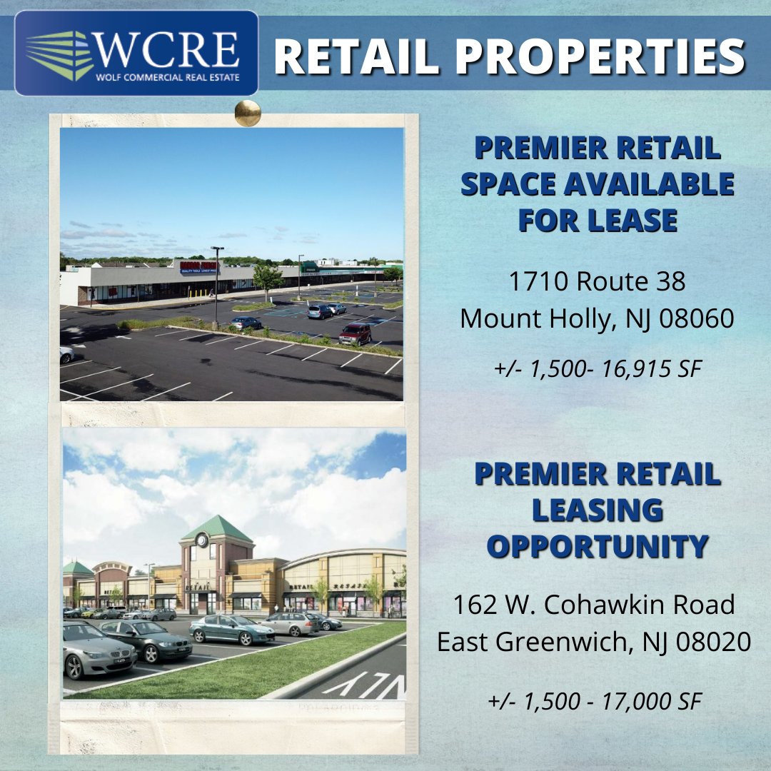 🛍️PREMIER RETAIL PROPERTIES AVAILABLE🛍️

Evergreen Plaza➡️wolfcre.com/listing/1710-r…
Contact Mike Scanzano or Ryan Barikian for more info. 

162 W. Cohawkin Road➡️wolfcre.com/listing/162-we…
Contact Mike Scanzano for more info. 

#RetailProperties
