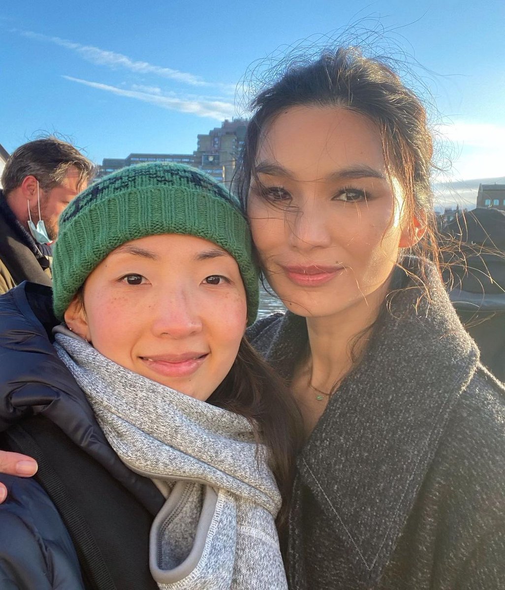 bestofgemmac's tweet photo. gemma chan behind the scenes of her photoshoot for british vogue https://t.co/vtDcojsZMS