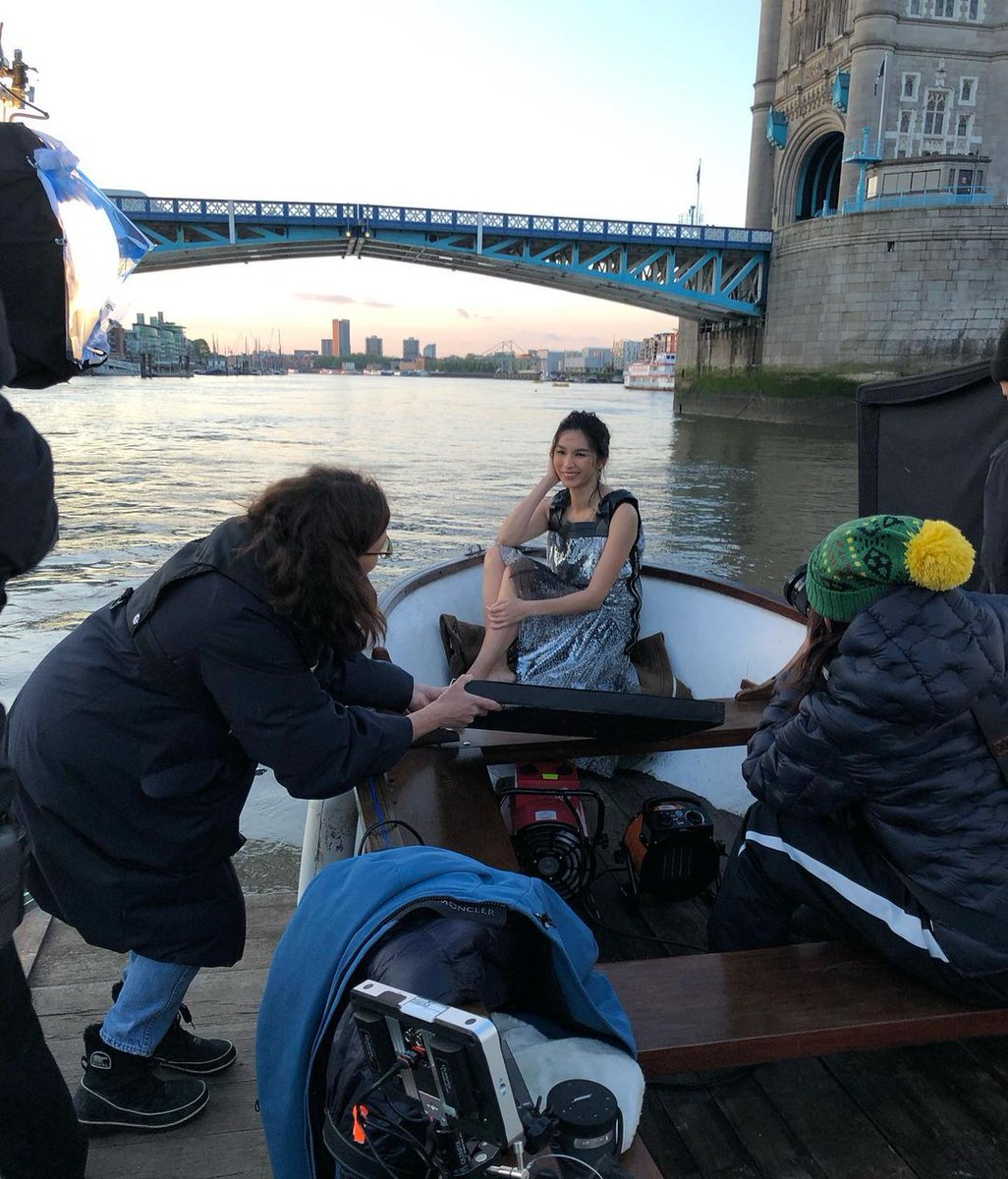 bestofgemmac's tweet photo. gemma chan behind the scenes of her photoshoot for british vogue https://t.co/vtDcojsZMS